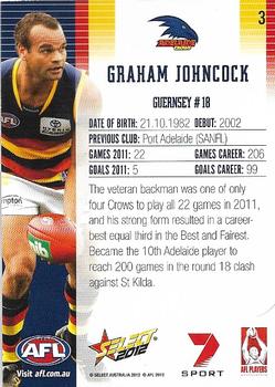 2012 Select AFL Champions #3 Graham Johncock Back
